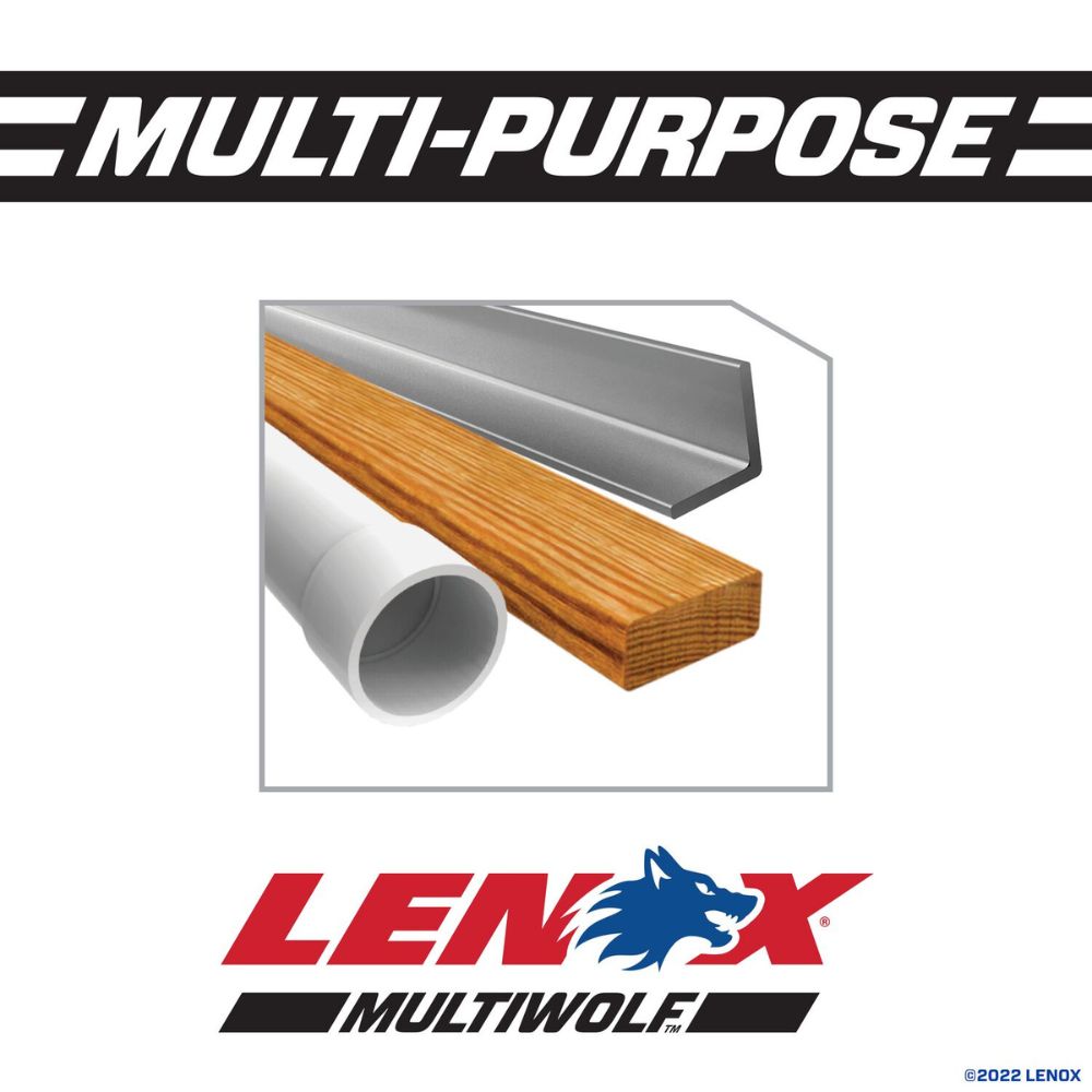 Lenox 20561S610R MULTIWOLF 6 in. 10 TPI WAVE EDGE Reciprocating Saw Blade - 2