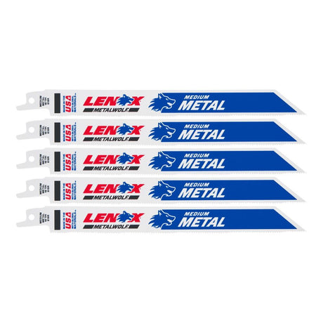 Lenox 20578818R 8 in. 18 TPI METALWOLF 8 in. 18 TPI WAVE EDGE Reciprocating Saw Blade (5 PK)