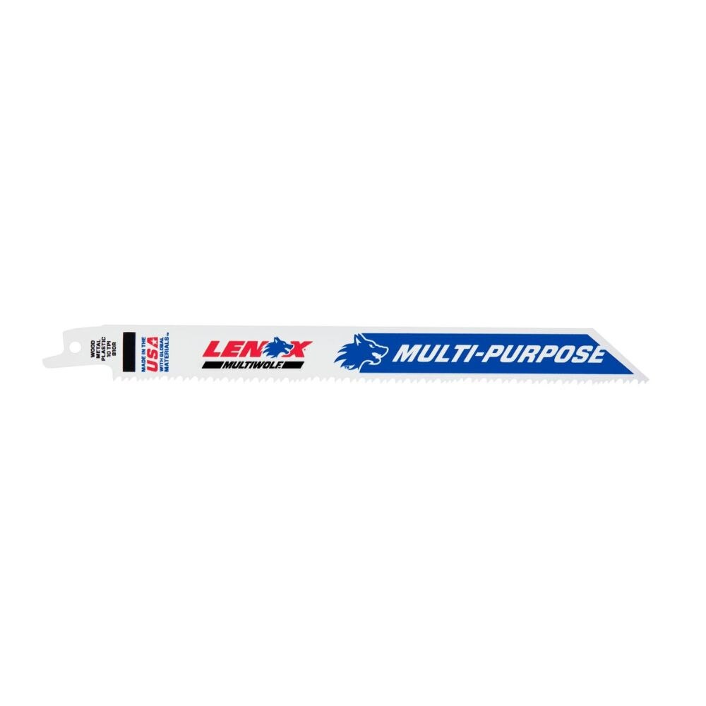 Lenox 20580810R MULTIWOLF 8 in. 10 TPI WAVE EDGE Reciprocating Saw Blade (5 PK) - 2
