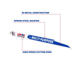 Lenox 20583110R MULTIWOLF 12 in. 14 TPI WAVE EDGE Reciprocating Saw Blade (5 PK) - 4