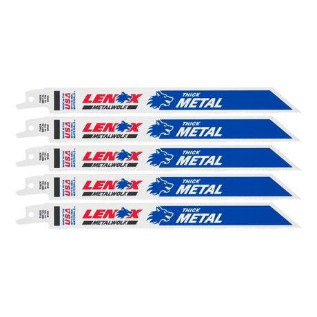 Lenox 21519814R METALWOLF 8 in. 14 TPI WAVE EDGE Reciprocating Saw Blade (5 PK)