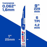 Lenox 22763OSB966R 9" 6 TPI DEMOWOLF Reciprocating Saw Blade - 3