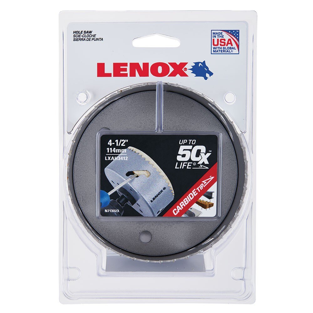 Lenox LXAH3412 4-1/2" CARBIDE TIP Hole Saw - 2
