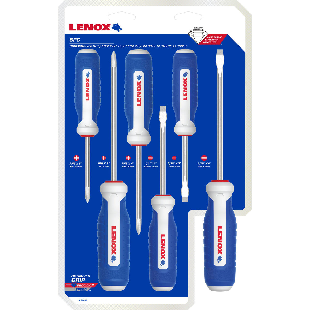 Lenox LXHT60900 6-Piece Variety Screwdriver Set