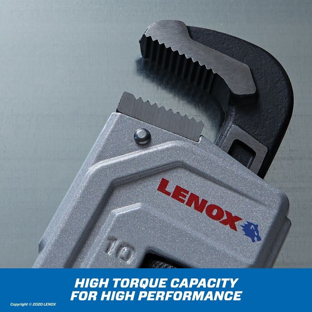 Lenox LXHT90610 10" Aluminum Pipe Wrench - 4