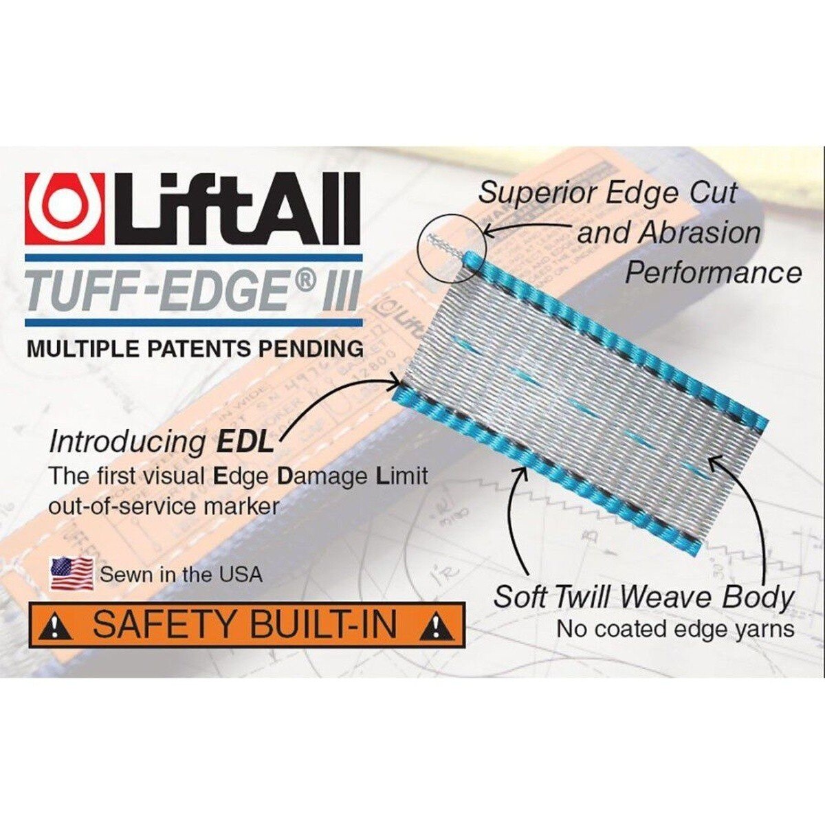 Lift All EE2802TWTX26 2" x 26' Tuff-Edge Sling - 2