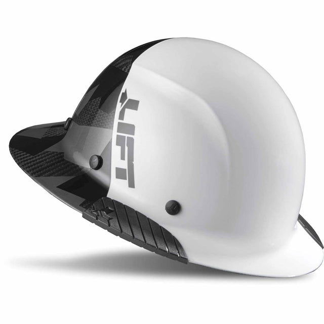 Lift Safety HDF50C-20CK DAX Fifty50 Black Camo Full Brim Hard Hat with Carbon Fiber Reinforced Shell and Ratchet Suspension