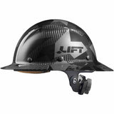 Lift Safety HDF50C-20CK DAX Fifty50 Black Camo Full Brim Hard Hat with Carbon Fiber Reinforced Shell and Ratchet Suspension - 5