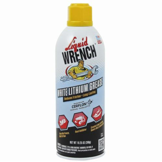 Liquid Wrench L616 10.25 oz White Lithium Grease Aerosol Can with Cerflon