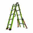 Little Giant 17102-001 CONQUEST ALL-TERRAIN, Model 22 - ANSI Type 1A - 300 lb Rated - Fiberglass Articulated Extendable Ladder with Adjustable Outriggers, Accessory Ports, Carry Handle, V-bar and TIP & GLIDE Wheels