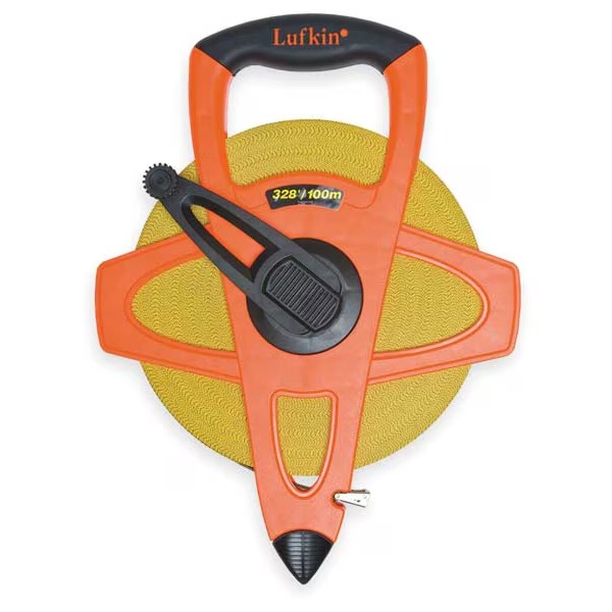 Lufkin FM100CME 1/2 in. x 100 m/328 ft Hi-Viz Orange Fiberglass SAE/Metric Dual-Sided Long Tape Measure