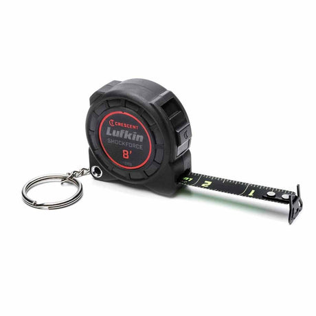 Crescent Lufkin L1108B 1/2" x 8' Shockforce Nite Eyeâ„¢ Tape Measure Keychain