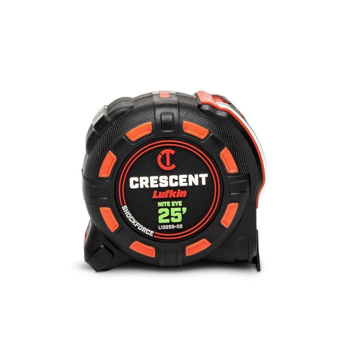 Lufkin L1325BSET2V-02 1-1/4" x 25 ft Shockforce Nite Eye Tape Measure with Stablewing Blade (2 Pack)