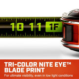 Lufkin L1325BSET2V-02 1-1/4" x 25 ft Shockforce Nite Eye Tape Measure with Stablewing Blade (2 Pack) - 2