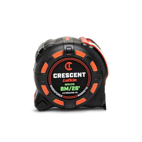 Lufkin LM1325CMEB-02 1-1/4" x 8 m/26 ft Shockforce Nite Eye Magnetic Tape Measure