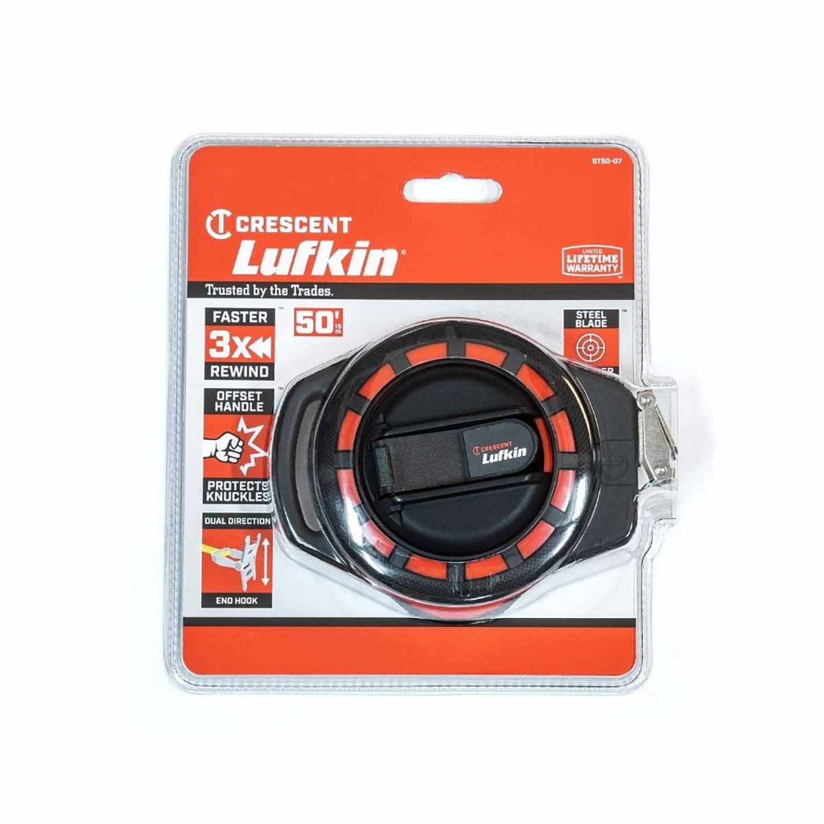 Crescent Lufkin ST50-07 3/8" x 50' Steel Construction Long Tape - 2