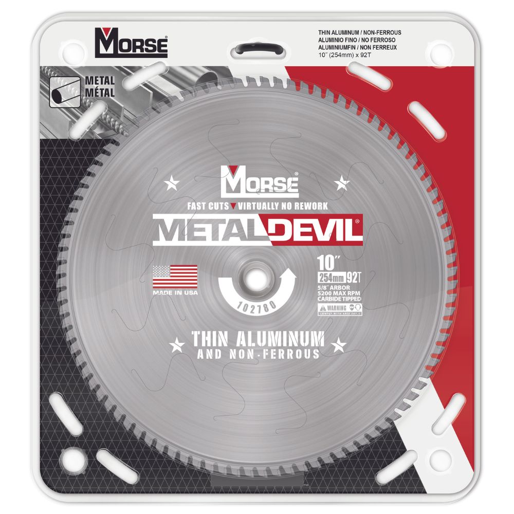 MK Morse CSM1092FTNFC 10" 92T THIN NF Circular Saw Blade - 2