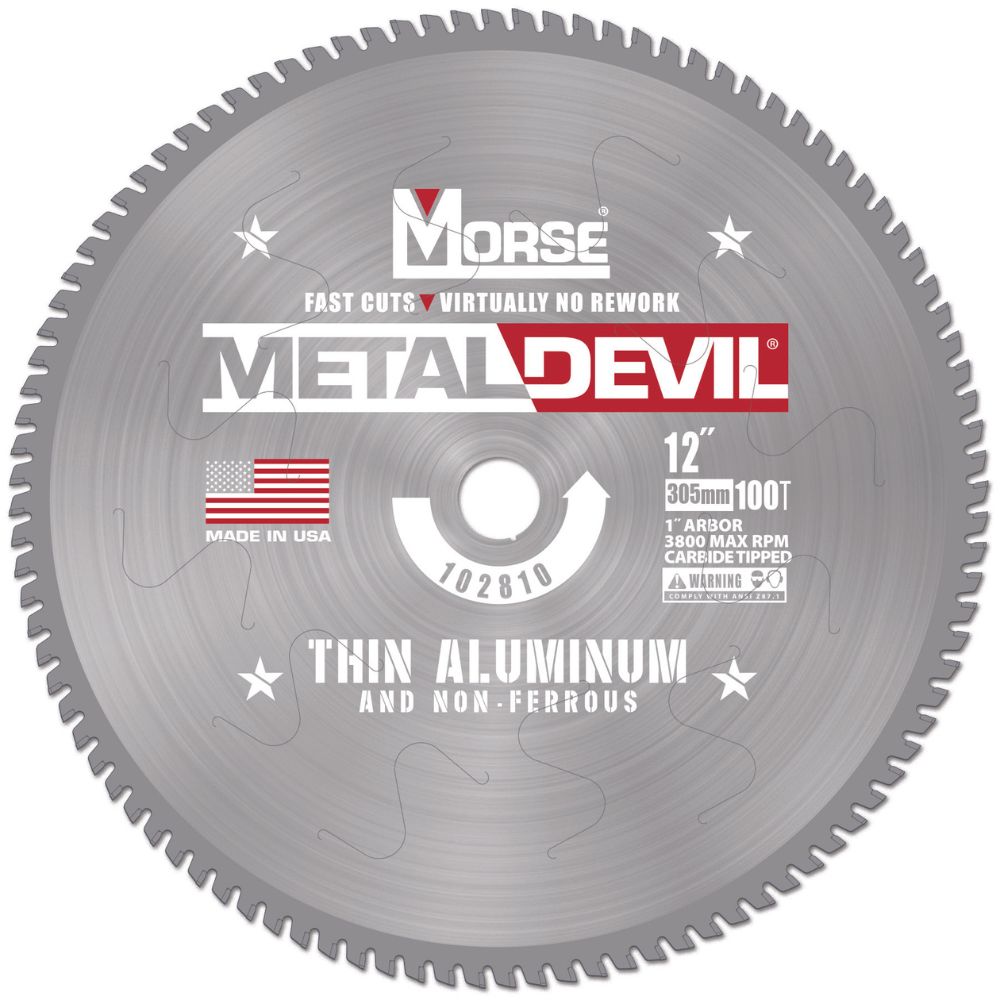 MK Morse CSM12100FTNFC 12" 100T THIN NF Circular Saw Blade