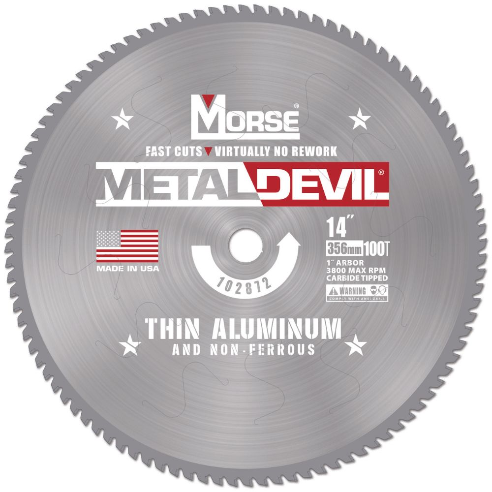 MK Morse CSM14100FTNFC 14" 100T THIN NF Circular Saw Blade