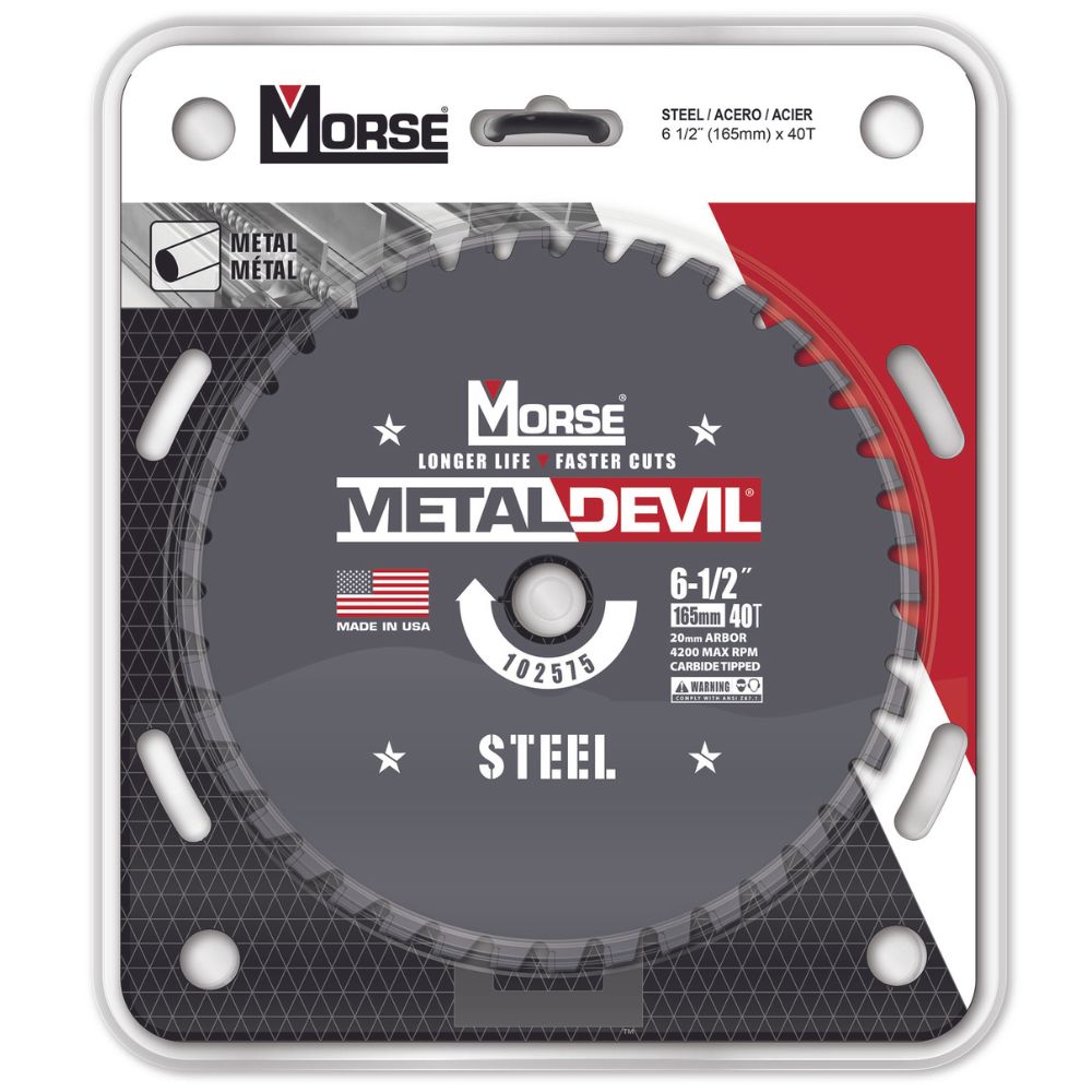 MK Morse CSM6504020FSC 6-1/2" 40T ST 20MM Circular Saw Blade - 2