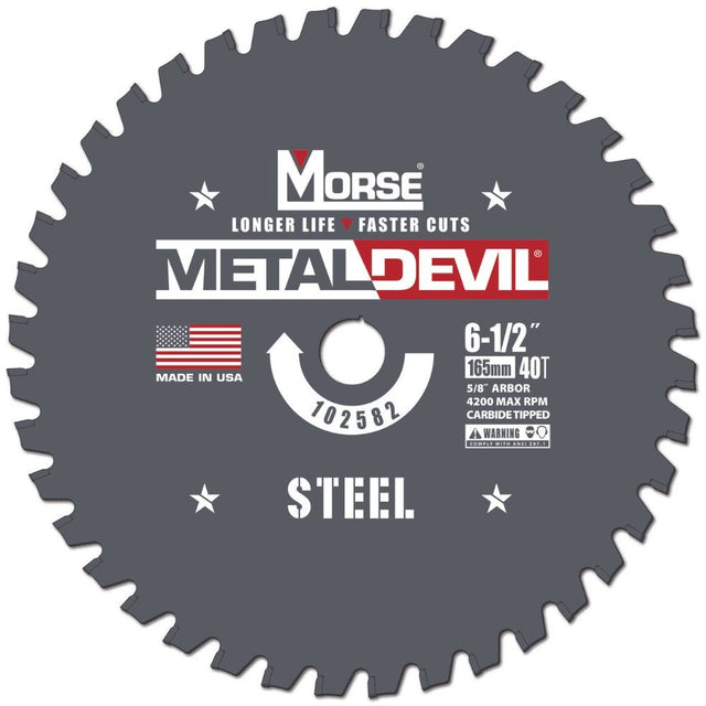 MK Morse CSM6504058FSC 6-1/2" 40T ST 5/8 Circular Saw Blade