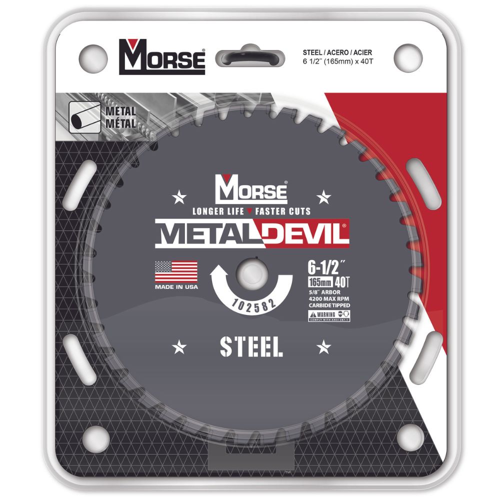 MK Morse CSM6504058FSC 6-1/2" 40T ST 5/8 Circular Saw Blade - 2