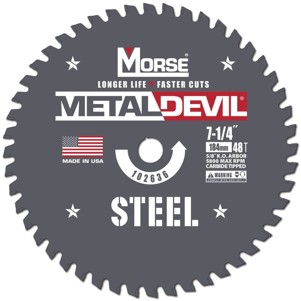 MK Morse CSM7254858FSC 7-1/4" 48T ST 5/8 Circular Saw Blade