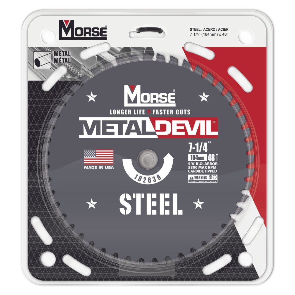 MK Morse CSM7254858FSC 7-1/4" 48T ST 5/8 Circular Saw Blade - 2