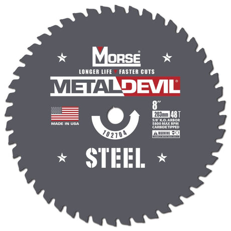 MK Morse CSM848FSC 8" 48T ST Circular Saw Blade