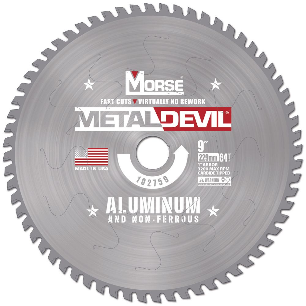 MK Morse CSM964FNFC 9" 64T NF Circular Saw Blade