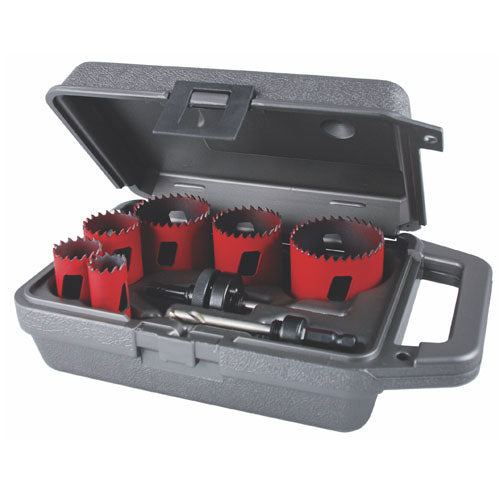 MK Morse MHS02E-177771 8 Piece Electrician Bi-Metal Hole Saw Kit