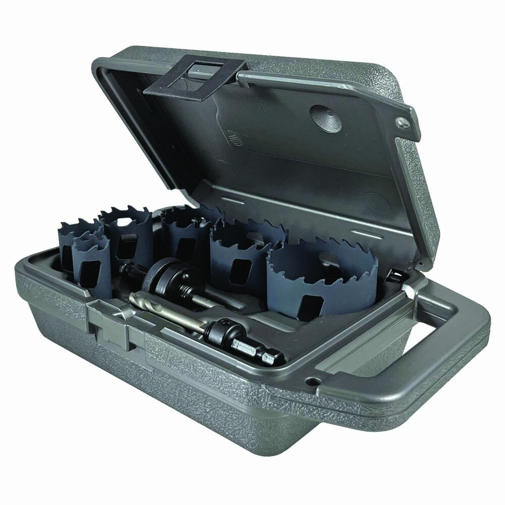 MK Morse MHSTK02E 8 piece, Carbide Tipped Hole Saw, Electricians Kit