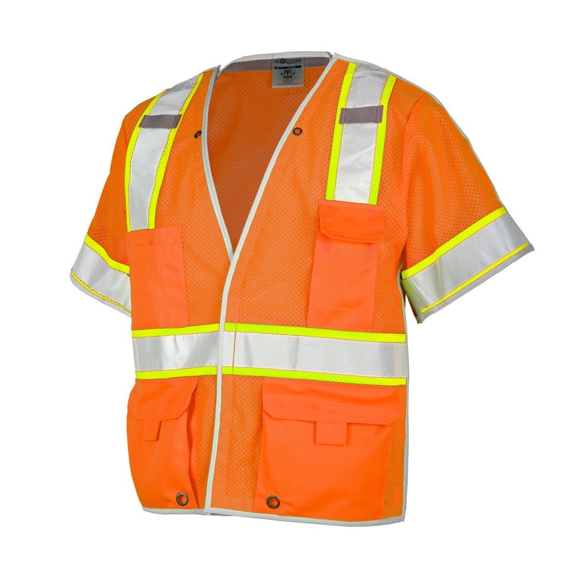 ML Kishigo 1553B-XL Premium Brilliant Series Class 3 Breakaway Mesh Safety Vest Orange XL (Each) - 3