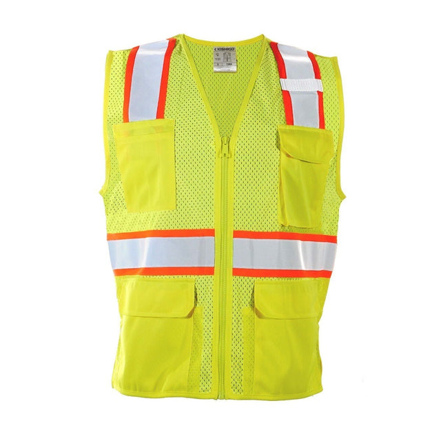 ML Kishigo 1586-S Womens All Mesh Contrast ANSI Class 2 Safety Vest Lime Size Small (1 Each)