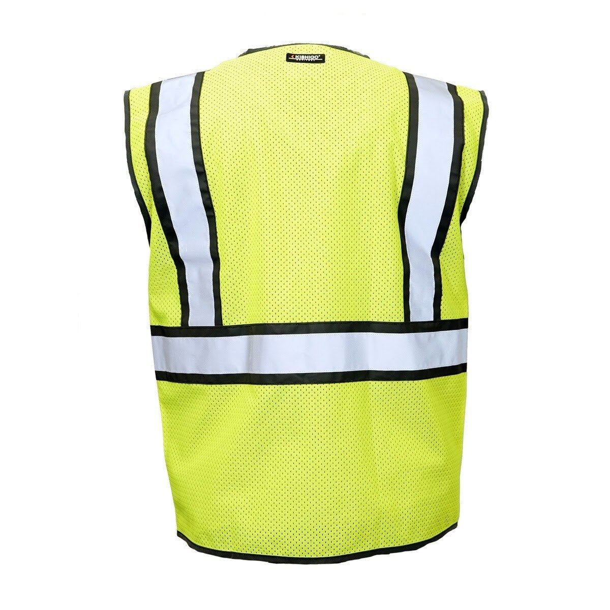 ML Kishigo 1596-5X ANSI Class 2 Reflective Color Contrast Safety Vest Lime Black Size 5X (1 Vest) - 2