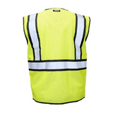 ML Kishigo 1596-5X ANSI Class 2 Reflective Color Contrast Safety Vest Lime Black Size 5X (1 Vest) - 2