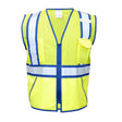 ML Kishigo 1598-3X Class 2 Reflective Color Contrast Hi Vis Safety Vest Lime Royal Blue 3X