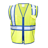 ML Kishigo 1598-L Class 2 Reflective Color Contrast Safety Vest Lime Royal Blue Size L (1 Each)