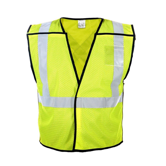ML Kishigo 1805-S-M Lime ANSI Class 2 Polyester Mesh X Back Breakaway Safety Vest 2" Reflective Tape (1 Each)