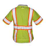 ML Kishigo 1822-2X-3X Womens Class 3 Hi Vis Mesh Safety Vest Lime Orange 2X-3X (1 Each) - 2
