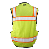 ML Kishigo 1823-5X Mens Ultimate Construction Safety Vest Class 2 Lime Black Size 5X (Each) - 2