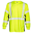 ML Kishigo 9134-XL Lime Class 3 Black Series Long Sleeve T-Shirt, X-Large