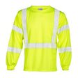 ML Kishigo 9145-S Class 3 Lime Long Sleeve High Visibility T-Shirt with Chest Pocket (Each)