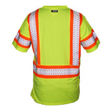 ML Kishigo 9179-2X Brilliant Contrast Short Sleeve Safety T-Shirt Class 3 Lime Black Size 2X (1 Each) - 2