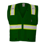 ML Kishigo B104-L-XL Enhanced Visibility Multi Pocket Mesh Vest Green Lime Non ANSI Large X Large
