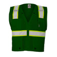 ML Kishigo B104-L-XL Enhanced Visibility Multi Pocket Mesh Vest Green Lime Non ANSI Large X Large