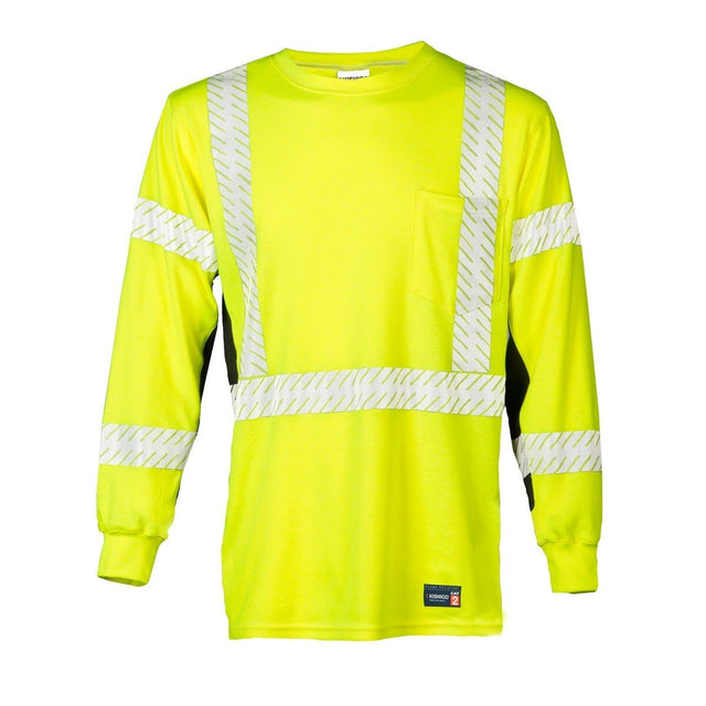 ML Kishigo F506-4XT FR Long Sleeve T-Shirt Lime Class 3 CAT 2 ATPV 16 (Each)