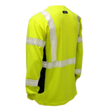 ML Kishigo F506-4X Premium Black Series FR Long Sleeve Safety T-Shirt 2" Breathable Reflective Lime ANSI Class 3 (1 Each) - 4