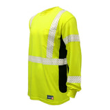 ML Kishigo F506-XL Premium Black Series FR Long Sleeve Lime Safety T-Shirt with 2" Breathable Reflective, ANSI Class 3, CAT 2 ATPV 16 cal per cm2 (Each) - 3