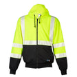 ML Kishigo F507-5X Premium Black Series FR Full Zip Hoodie Lime ANSI Class 3 ATPV 27 cal per cm2 (Each)